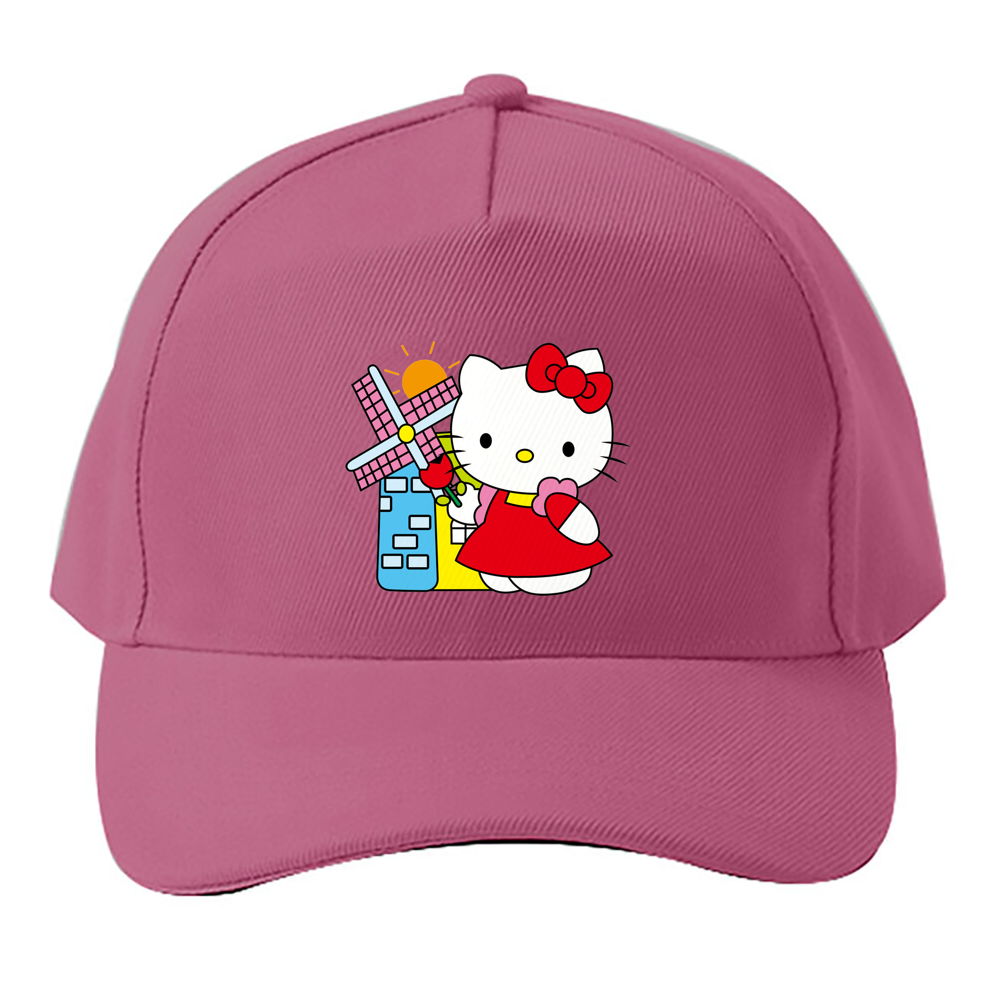 （画像用） Hello Kitty ハローキティ ベースボールキャップ 綿100％ 男女兼用 帽子 スポーツ
